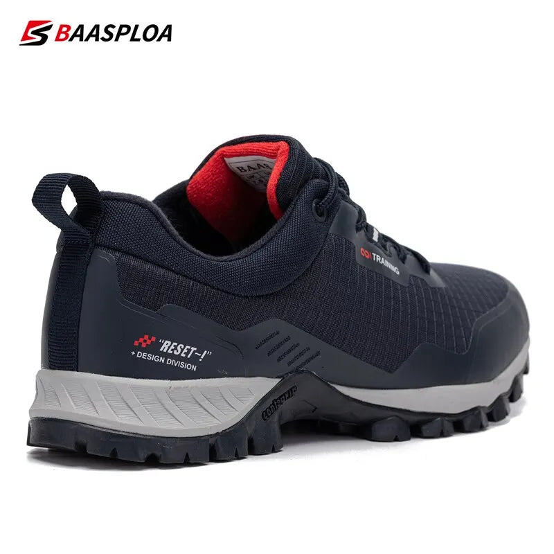 Baasploa, nuevos zapatos antideslizantes resistentes al desgaste para senderismo para hombre, zapatos de viaje impermeables a la moda para exteriores, zapatillas cómodas para hombre