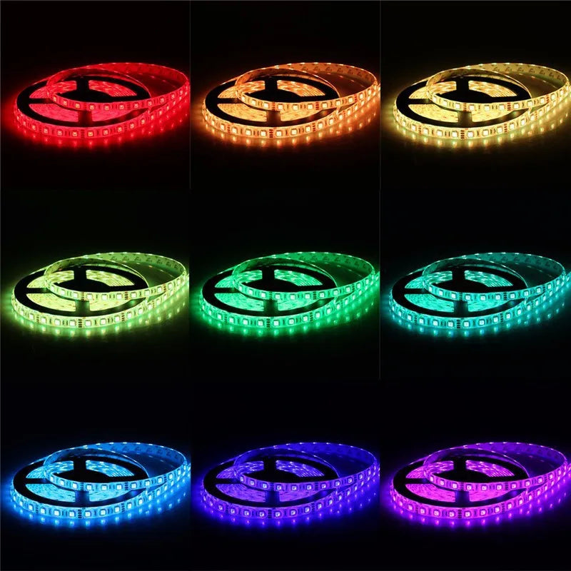 Tira de luces LED RGB con Bluetooth, USB, 5V, controlador 5050, 1M, 2M, 3M, 4M, 5M, lámpara de diodo Flexible, cinta de luces, iluminación de fondo de TV