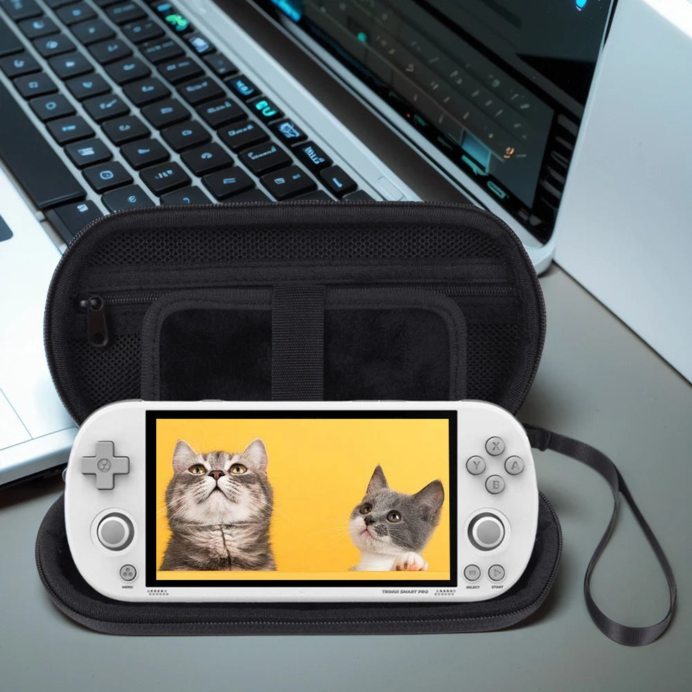 Estuche de transporte duro de EVA para consola de juegos, bolsa de almacenamiento protectora de silicona con película de vidrio templado para triple Smart Pro