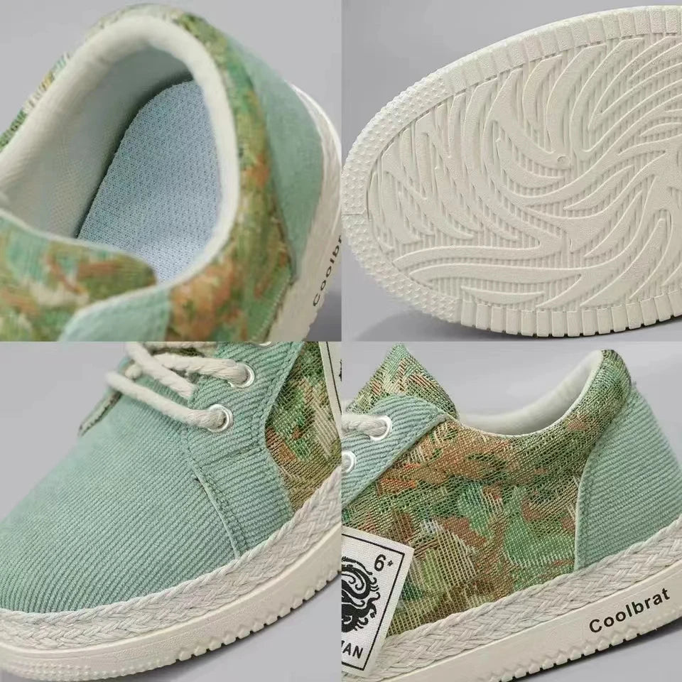 Zapatos de lona para hombre, zapatillas deportivas versátiles de tendencia de verano, informales, 2024