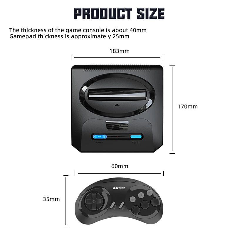 Consola de videojuegos Segas-MD de 16 bits para Sega Mega Drive Genesis FC Dendy, compatible con salida HDMI, máquina de juegos Retro