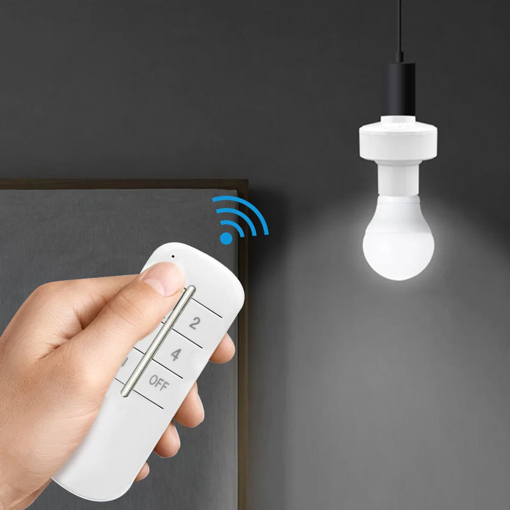 Control remoto inalámbrico E27 portalámparas portalámparas 20M de alcance para bombillas LED portalámparas Kit de interruptor de luz inalámbrico AC180-250V