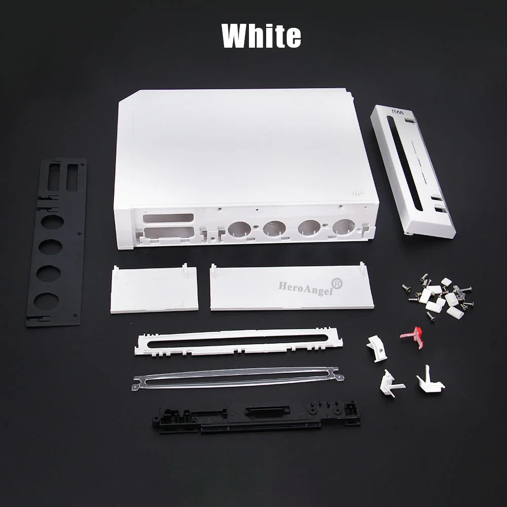 Con cubierta de embalaje al por menor, juego completo de piezas de repuesto de carcasa para consola de juegos Wii, estuche de reparación con botones, 11 colores