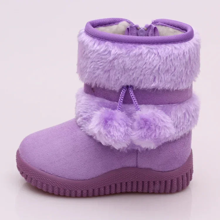 Botas de nieve para niñas, botas cómodas y gruesas y cálidas para niños, botas gruesas de otoño para niños, zapatos de princesa 2023