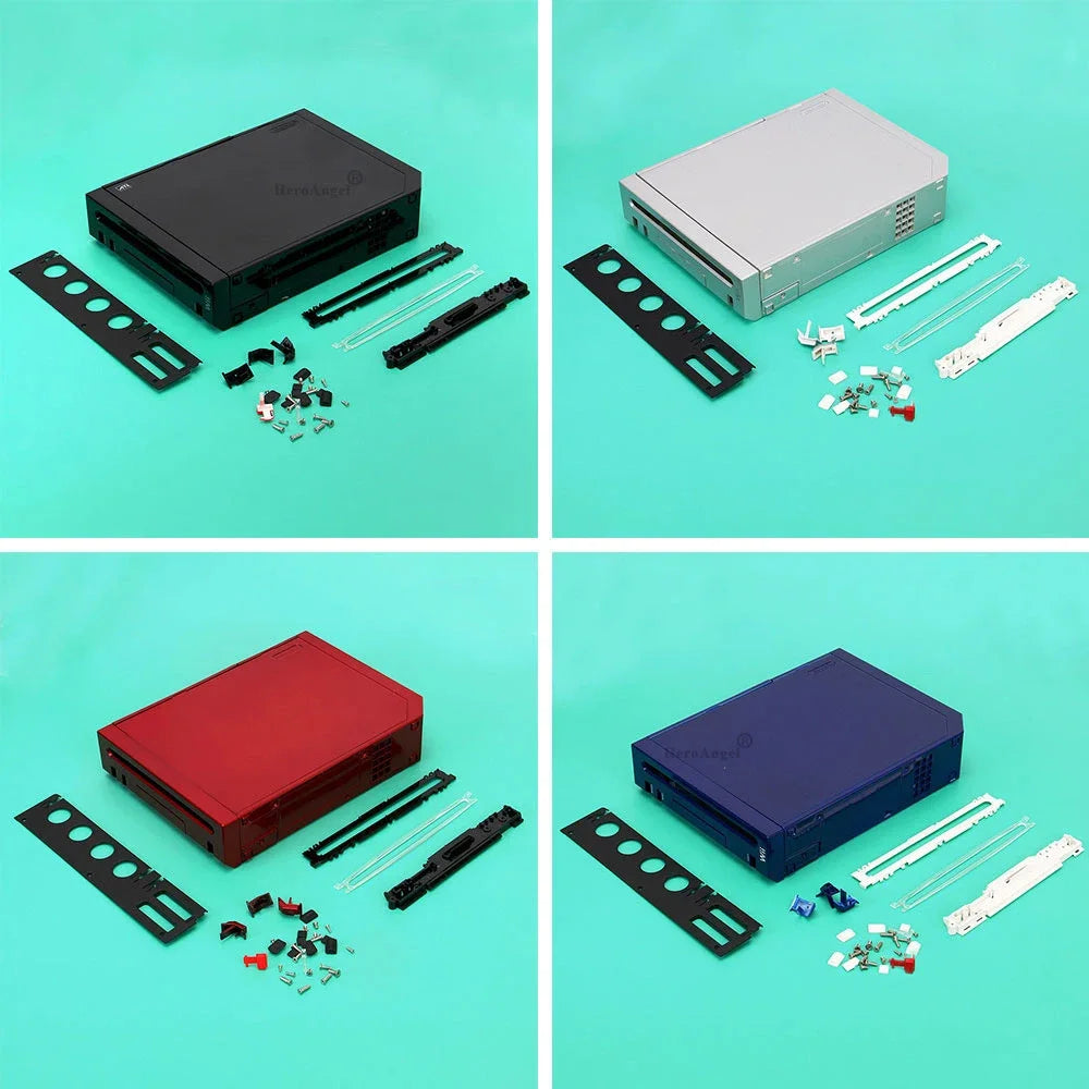 Con cubierta de embalaje al por menor, juego completo de piezas de repuesto de carcasa para consola de juegos Wii, estuche de reparación con botones, 11 colores