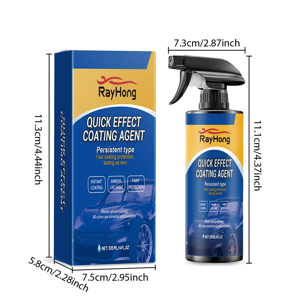 Spray de mantenimiento de abrillantado de coche de secado rápido, 1-5 uds., 120ML, revestimiento cerámico, capa hidrofóbica de revestimiento automático para abrillantado de coches
