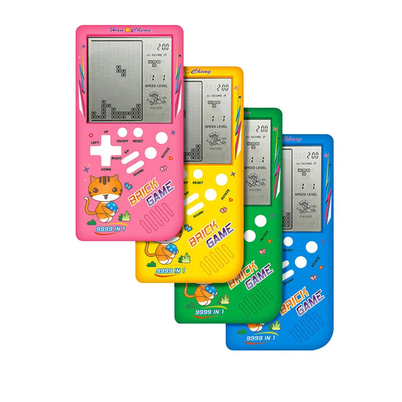 Mini consola portátil Retro para niños, juego nostálgico de bolsillo clásico, máquina de juego de ladrillo, juguetes educativos, juego de rompecabezas
