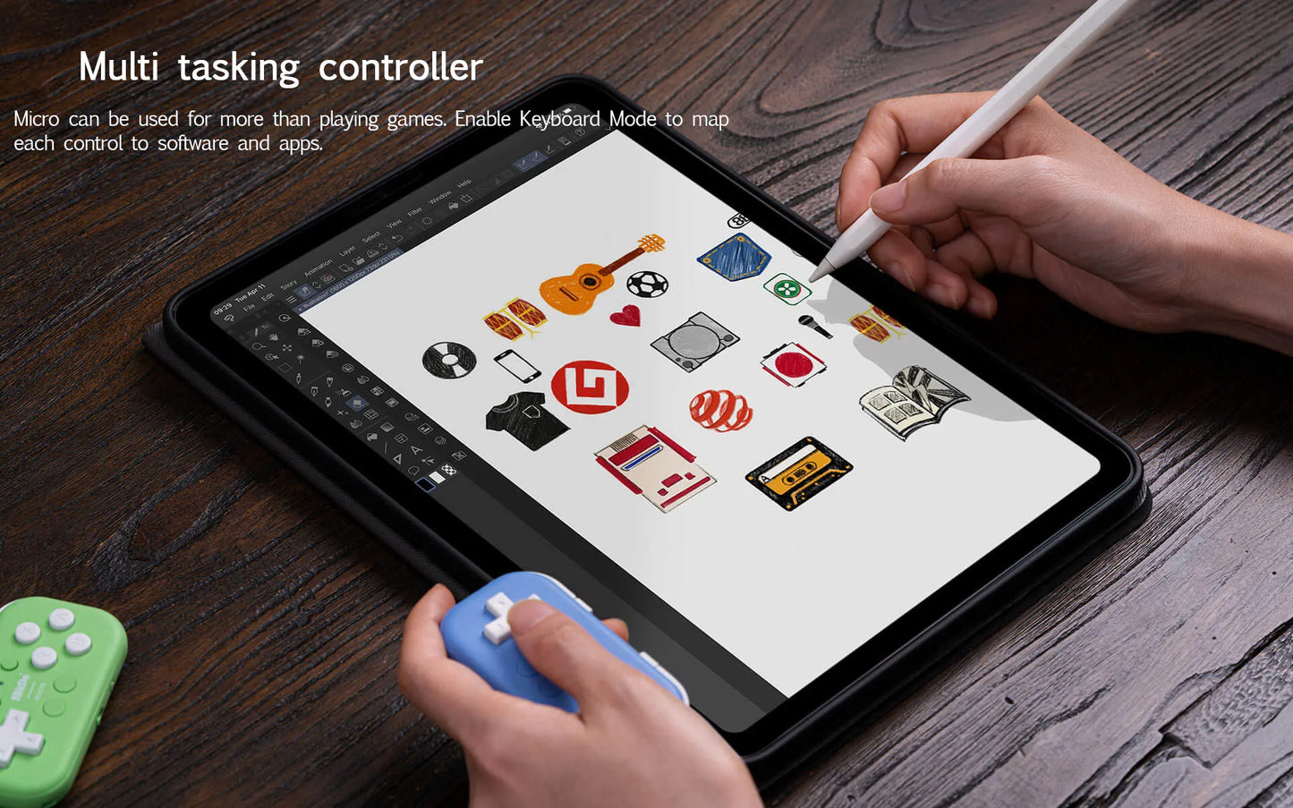 8bitdo-mando inalámbrico Micro Bluetooth para Nintendo Switch, controlador de juego para Windows, Android, macOS, iOS, iPadOS, Raspberry Pi