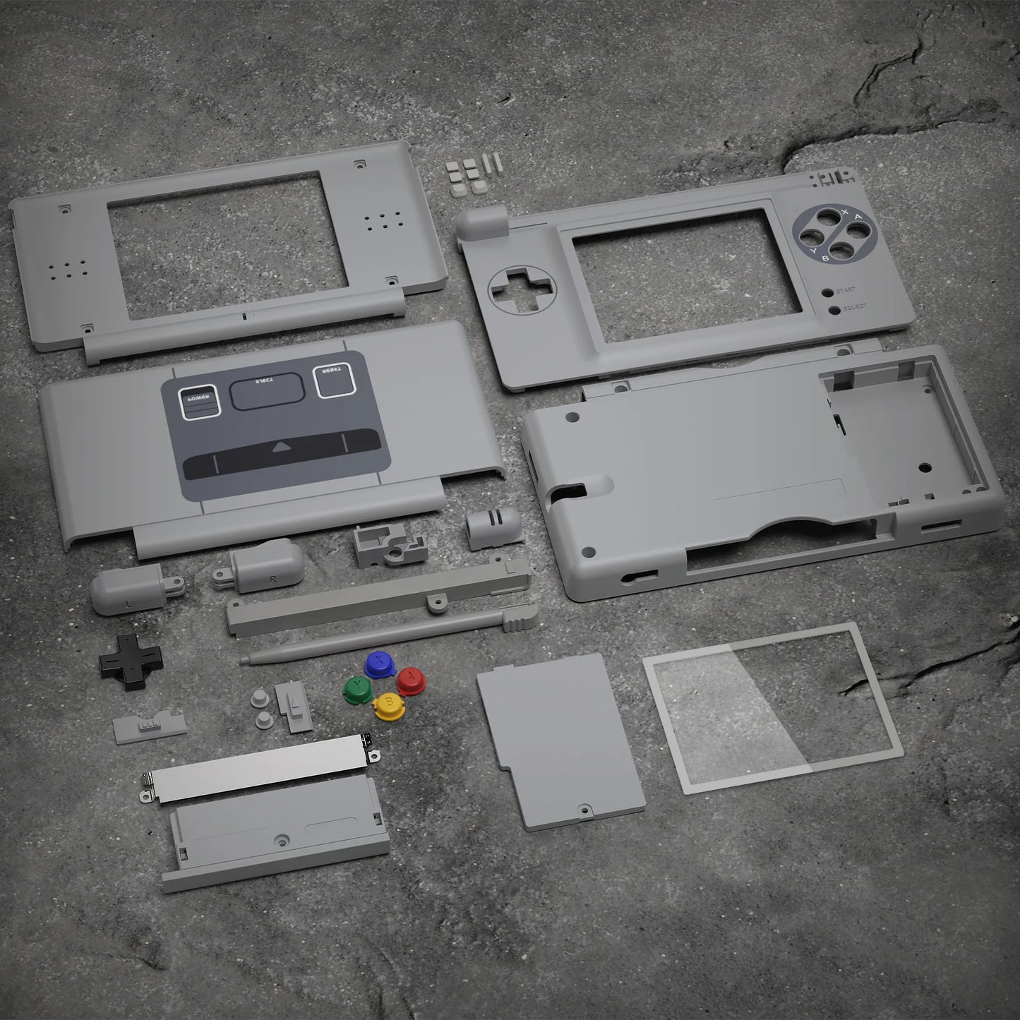 Carcasa completa de repuesto eXtremeRate para Nintendo DS Lite para NDSL - SFC SNES Classic EU Style