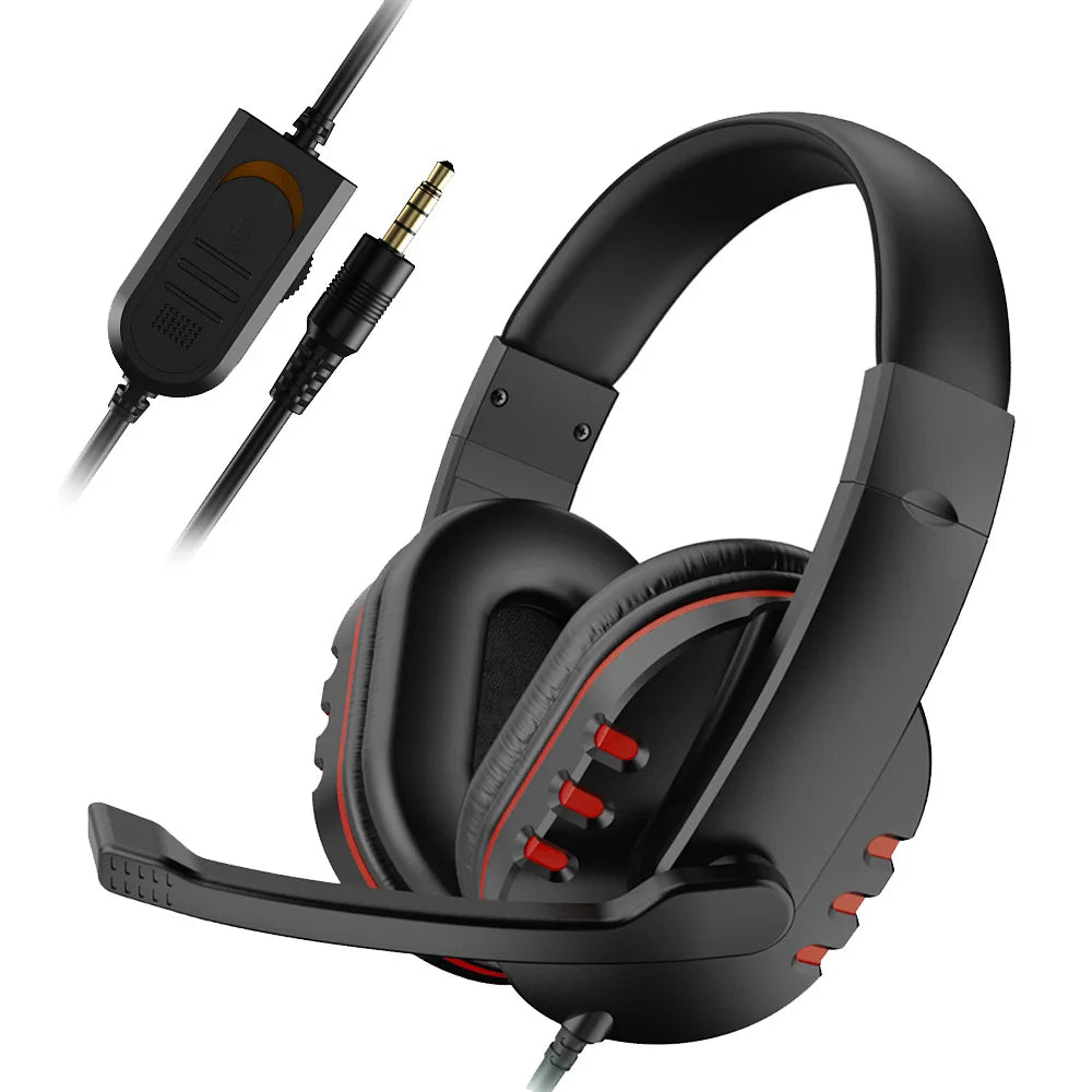 Auriculares para juegos por cable de 3,5mm, auriculares para juegos con cancelación de ruido y micrófono, Control de volumen para PS4 Play Station 4 PC