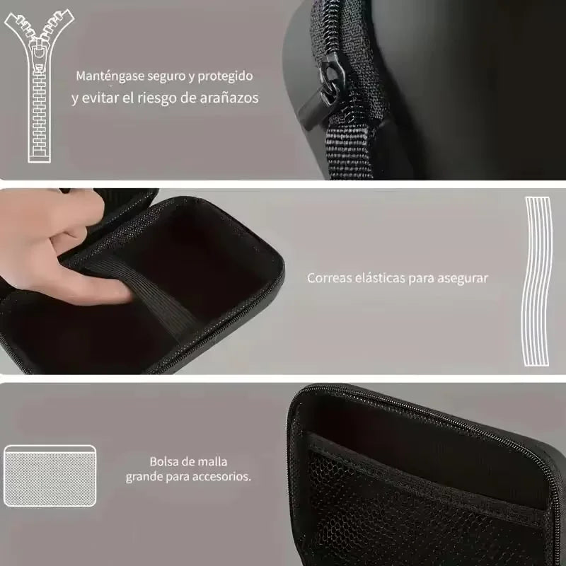 Estuche para consola de juegos portátil retro, caja de transporte protectora para mini reproductor de juegos retro de viaje para cable de carga, tapones para los oídos, baterías