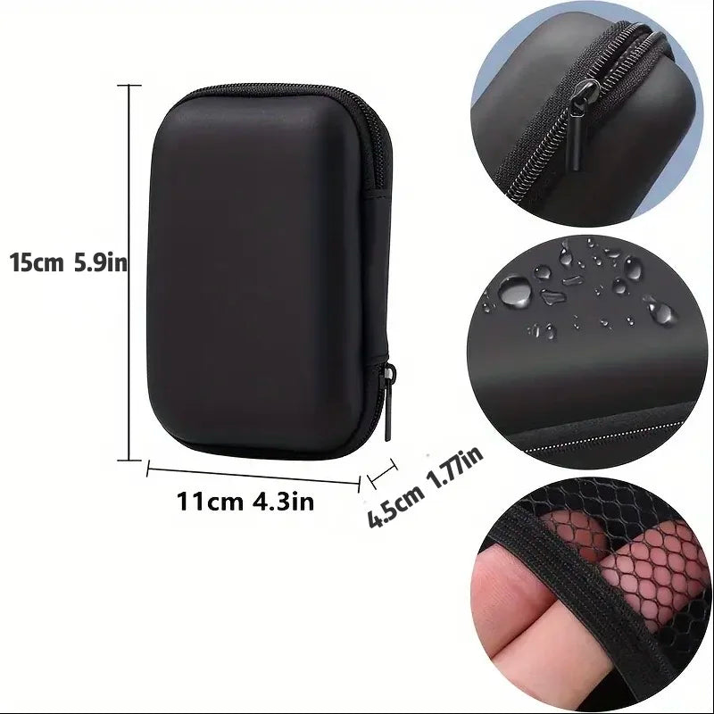Estuche para consola de juegos portátil retro, caja de transporte protectora para mini reproductor de juegos retro de viaje para cable de carga, tapones para los oídos, baterías