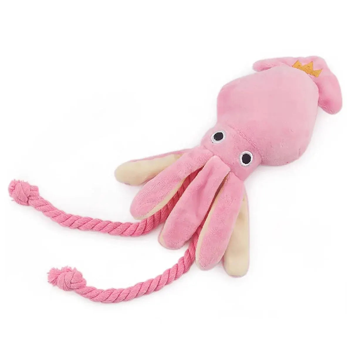 Calamar cachorro mascota perro masticar para limpieza de dientes rosas encantadores juguetes para mascotas pulpo juguetes de peluche suministros BB pequeño lindo cuerda juguete perro chirrido