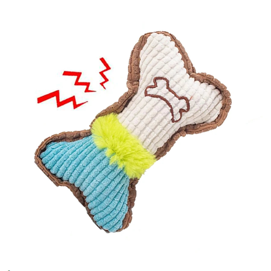 1 juguetes chirriantes para perros, juguete para masticar para perros de peluche con huesos para cachorros de razas pequeñas y medianas, masticadores agresivos para mascotas, juego de limpieza de dientes