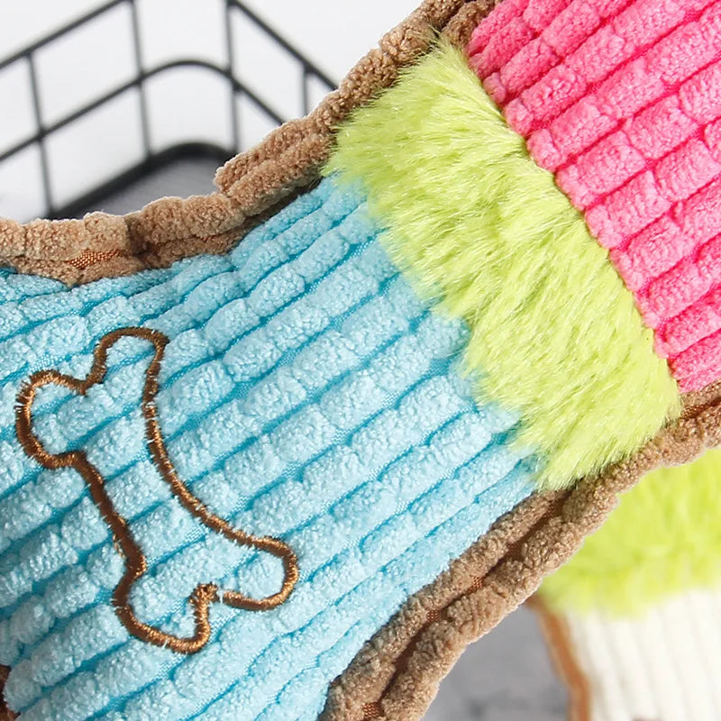 1 juguetes chirriantes para perros, juguete para masticar para perros de peluche con huesos para cachorros de razas pequeñas y medianas, masticadores agresivos para mascotas, juego de limpieza de dientes