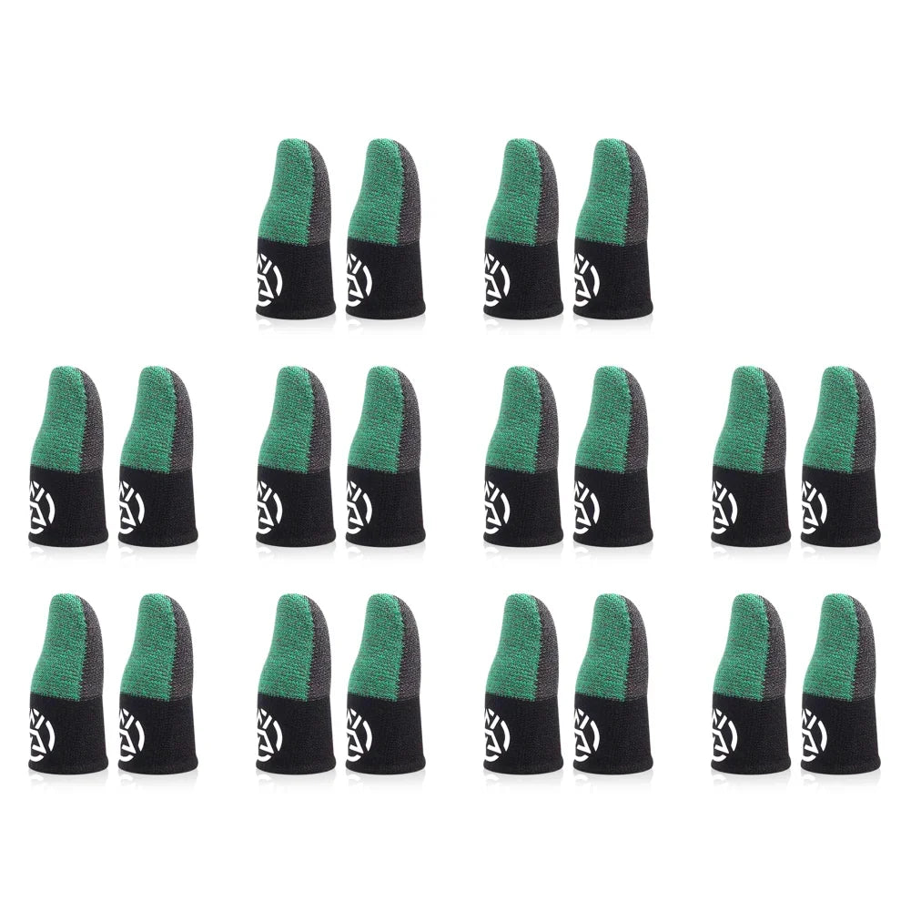 1-20 pares de guantes para el pulgar transpirables con funda para el dedo para móvil, a prueba de sudor, antideslizantes, controlador de pantalla táctil, cubierta para el dedo para juego PUBG