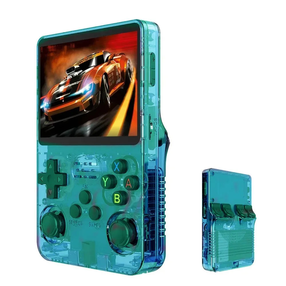 Consola de videojuegos portátil R36S, almacenamiento de pantalla IPS de 3,5 pulgadas, biblioteca de juegos 20000, sistema Arkos Linux, reproductor de bolsillo portátil