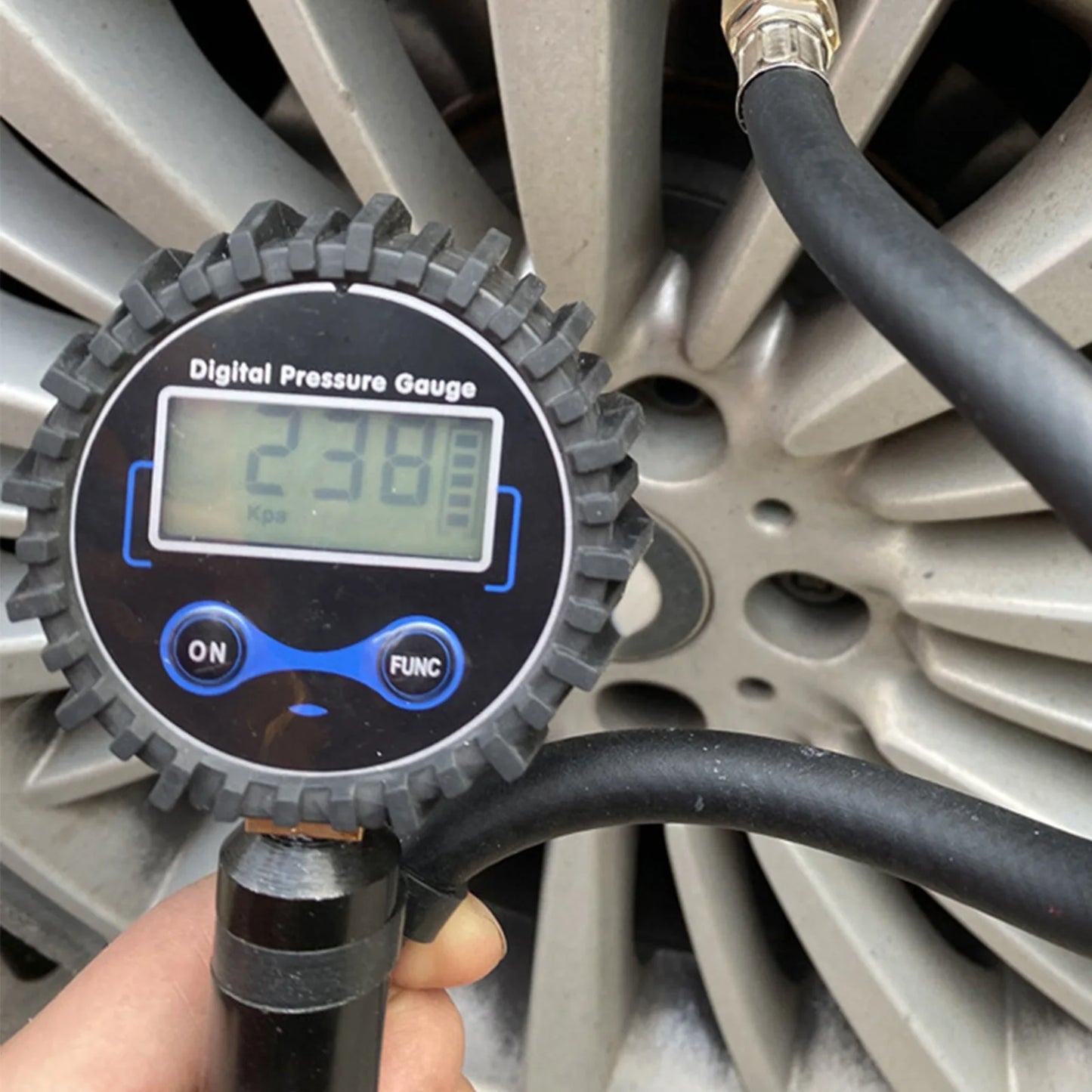 Inflador de neumáticos Digital, medidor de presión de neumáticos, pantalla LCD versátil, inflador de neumáticos con función de retroiluminación para coche, camión, motocicleta