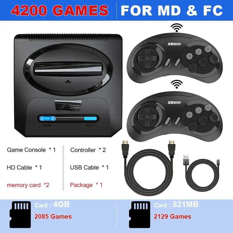 Consola de videojuegos Segas-MD de 16 bits para Sega Mega Drive Genesis FC Dendy, compatible con salida HDMI, máquina de juegos Retro