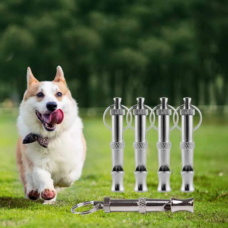 Silbato para perros 1/2 Uds para dejar de ladrar, silbato para perros con tono de sonido ajustable con llavero, recuerdo profesional para cachorros y gatos