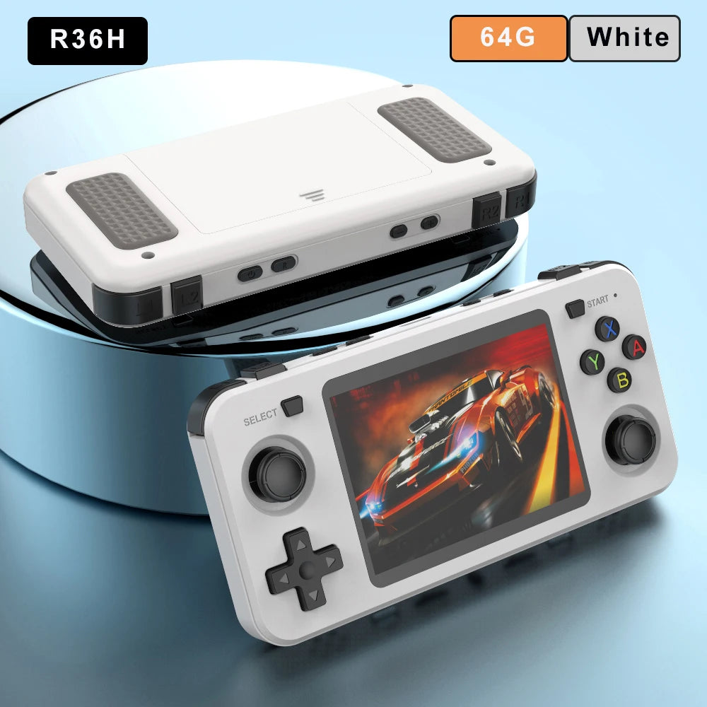 Consola de videojuegos portátil R36H, pantalla IPS de 3,5 pulgadas, más de 10000 juegos, emulador ARKOS para PS1/PSP/DC/N64/SS