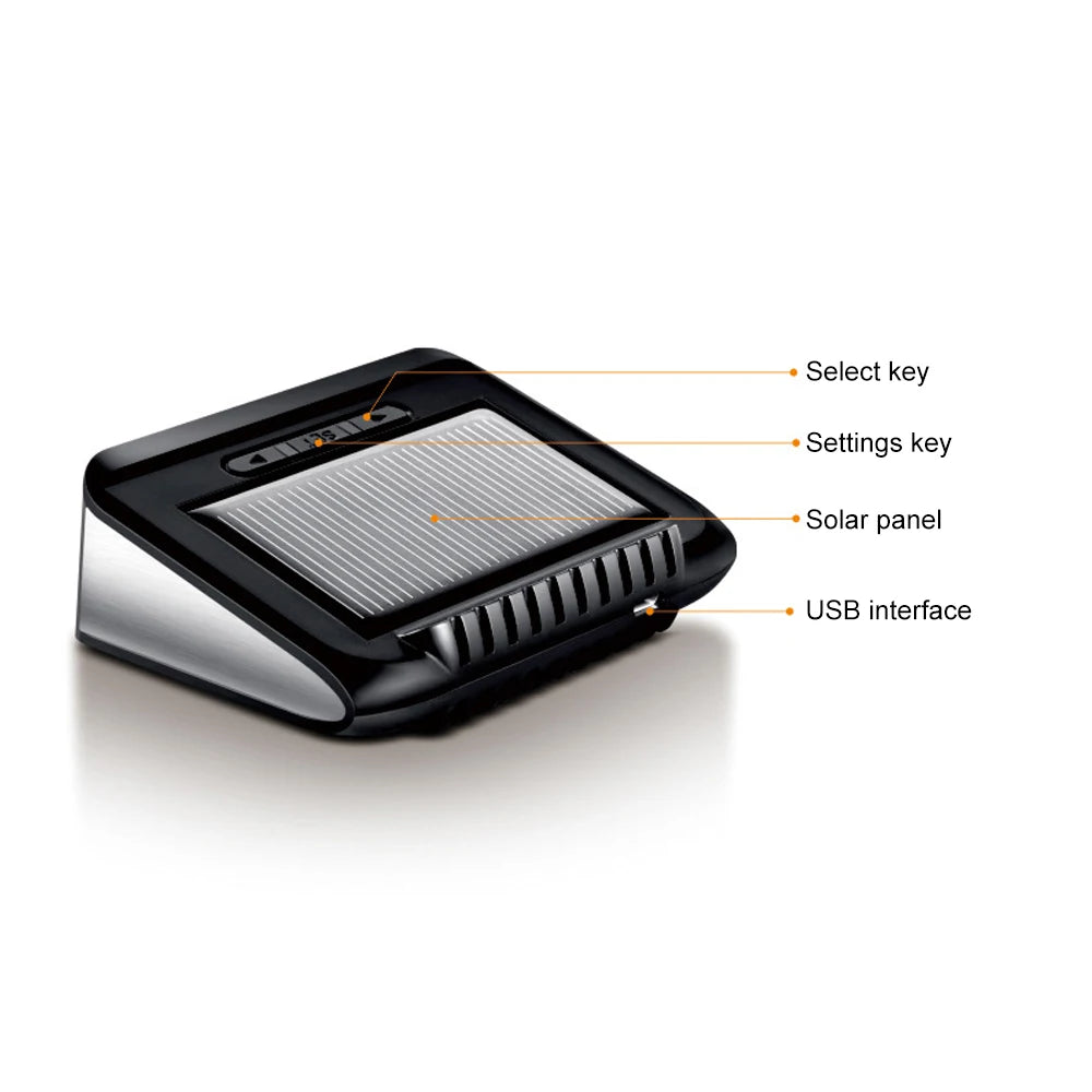 Sistema de monitoreo de presión de neumáticos con pantalla Digital de seguridad para coche, sistema de alarma de presión de neumáticos inalámbrico TPMS con energía Solar