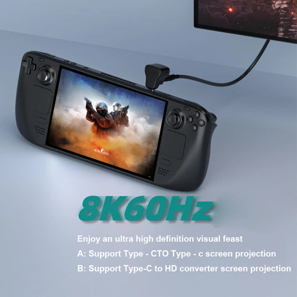 Adaptador USB tipo C en forma de U de 180 grados, convertidor de carga USBC para Steam Deck/Nintendo Switch, transferencia rápida de datos, OTG, 20gbps