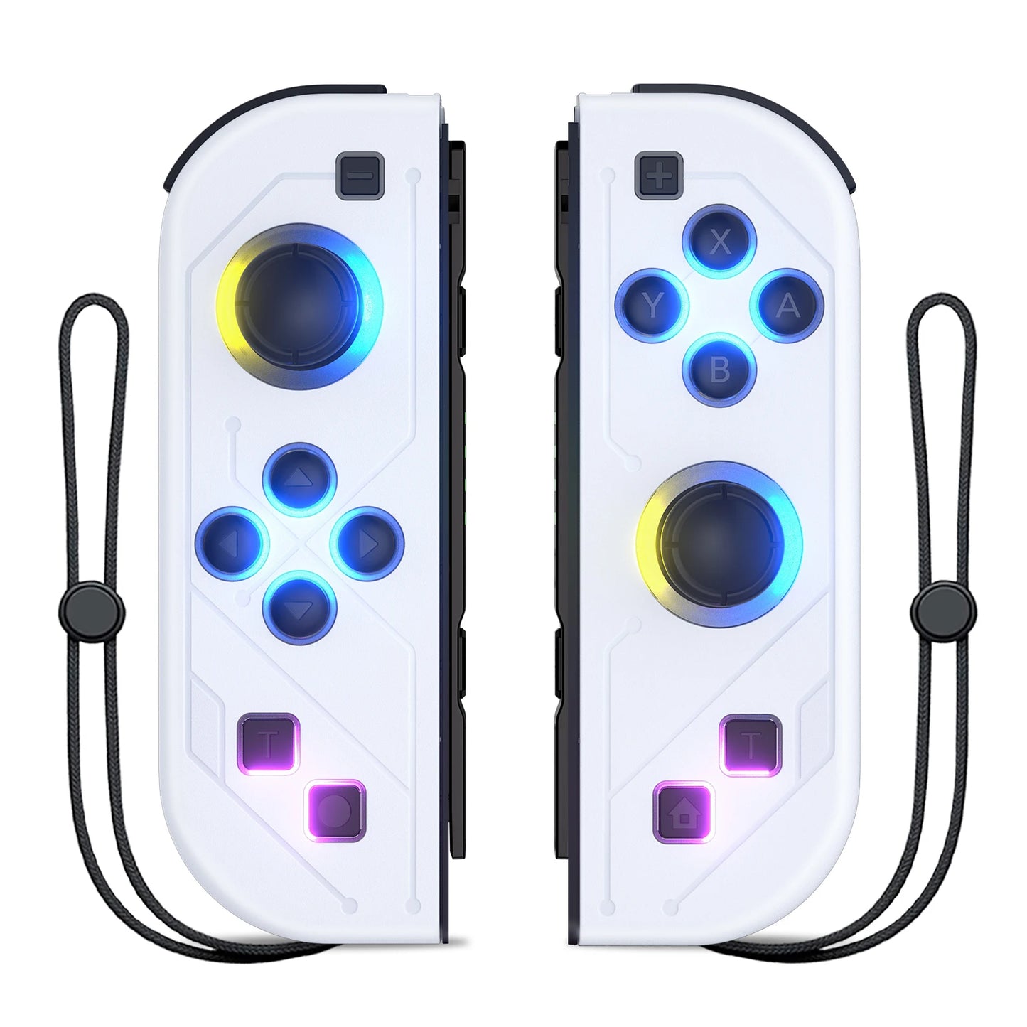 Joypad para for Nintendo Switch/OLED/Lite-vibración Turbo Wake-up FUNC NO Drift, controlador inalámbrico L/R mango luz RGB