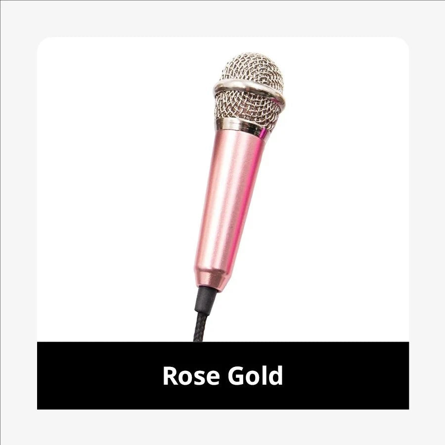 Micrófono de estudio estéreo portátil de 3,5mm, Mini micrófono de Karaoke KTV para teléfono inteligente, portátil, PC, micrófono de Audio portátil de escritorio