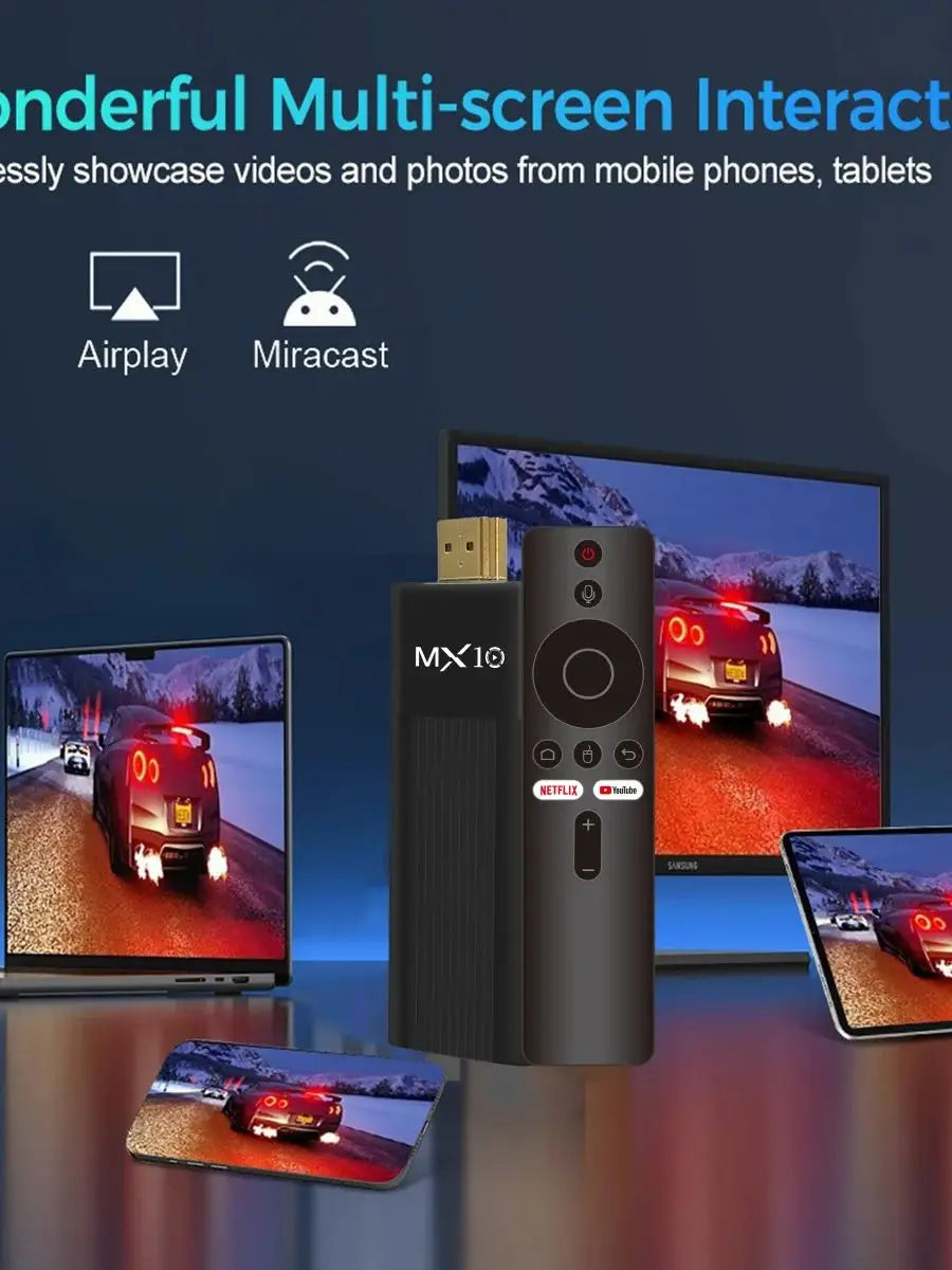 Directamente de fábrica MX10-F3 TV Stick 4K Android 11 Allwinner H313 2.4G y 5G Wifi 2GB 16GB tv box fire tv stick 4k