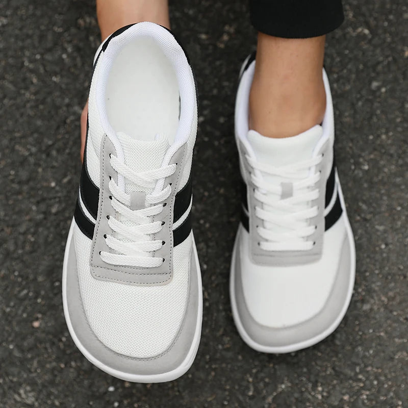 Nuevos zapatos de punta ancha para hombre, zapatos informales versátiles de suela suave, zapatos anchos para caminar, zapatillas cómodas de malla transpirable, zapatos descalzos