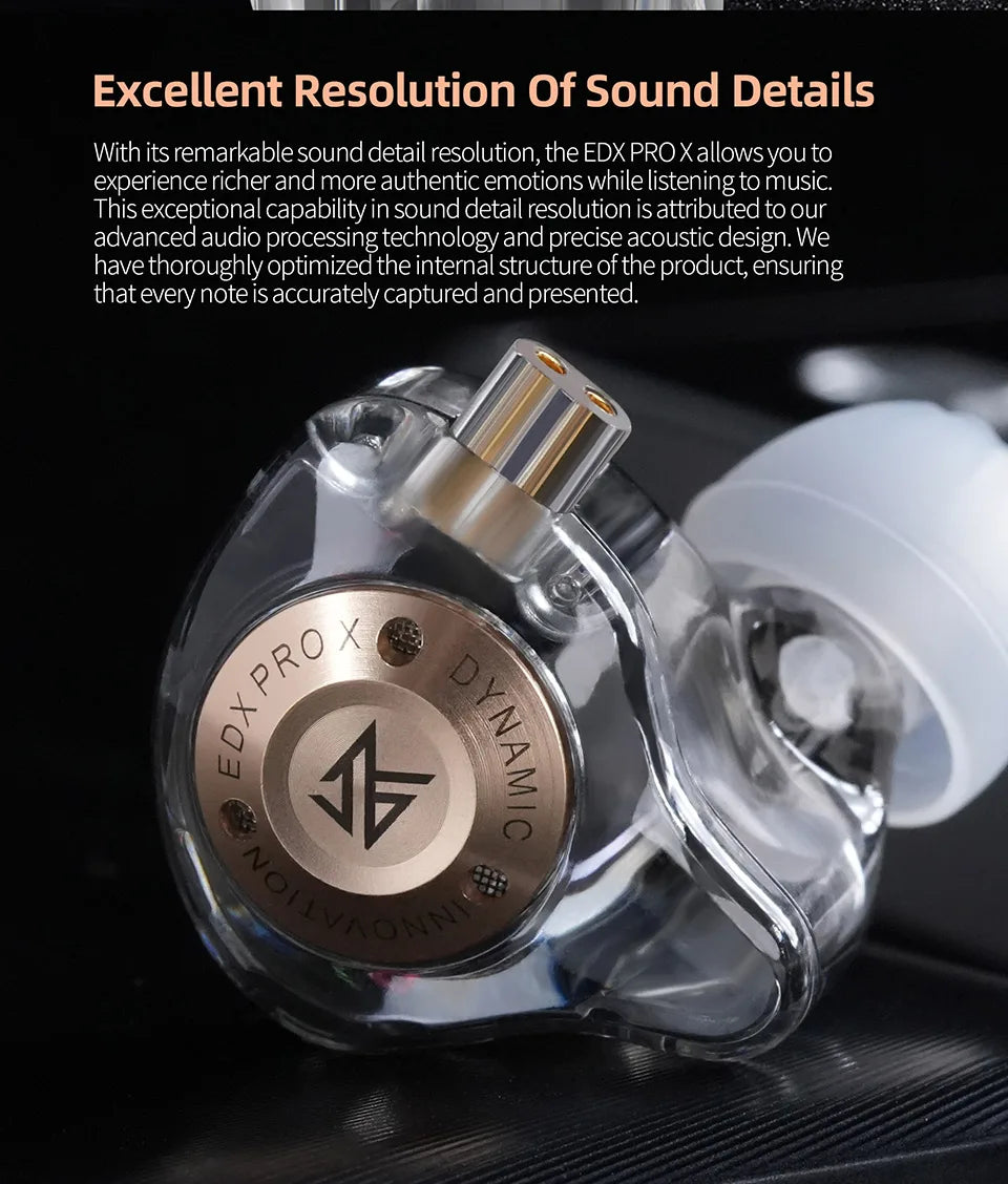 KZ EDX PRO X auriculares intrauditivos dinámicos HIFI Bass Music auriculares deportivos con cancelación de ruido ZSN ZST ZS10 pro x C12 CRA