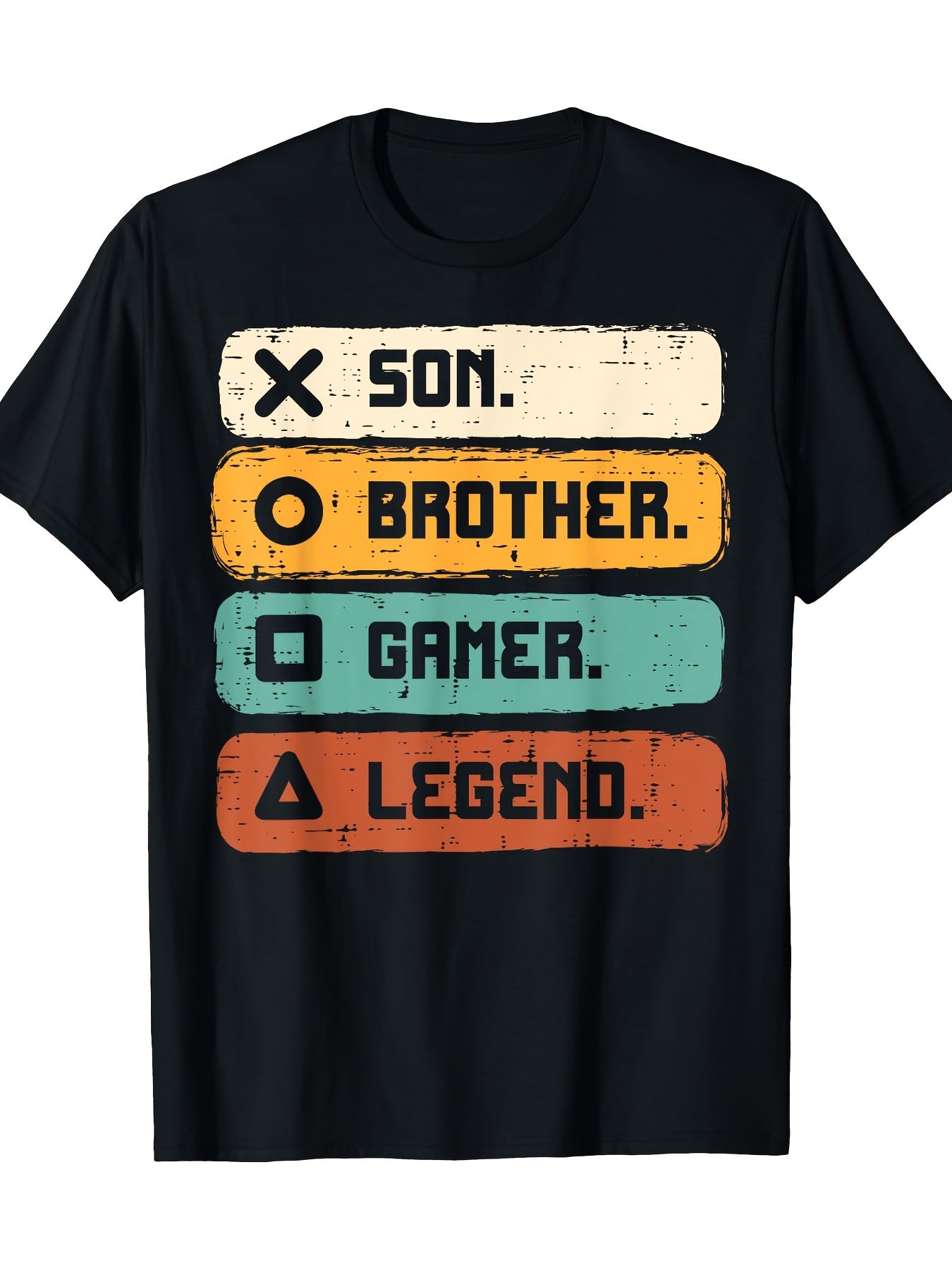 220g Legend Gamer T-Shirt for Son, Brother, Teens, and Boys - Gaming Men's T-Shirts with Fun Design - Quality Cotton Fabric and Casual Style