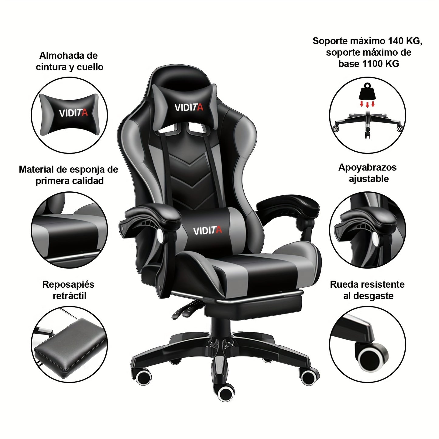 Ergonomic Gaming Chair for Adults and Teens - Racing Style PC Office Chair with Lumbar Support