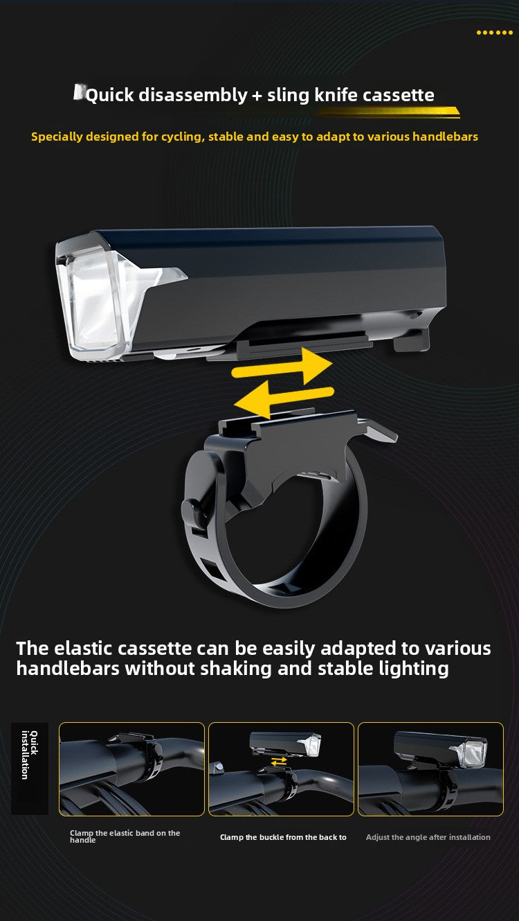 Luz de bicicleta recargable por USB: faro con detección de luz automática para conducción nocturna, linterna LED fuerte