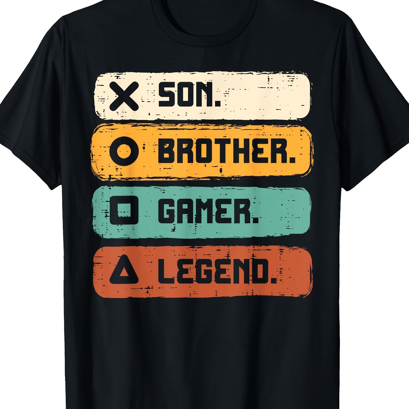 220g Legend Gamer T-Shirt for Son, Brother, Teens, and Boys - Gaming Men's T-Shirts with Fun Design - Quality Cotton Fabric and Casual Style