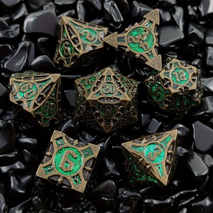 Ultimate RPG Experience: 7-Piece Stylish Metal Dice Set - Precision & Durability for Tabletop Games | Perfect Gamer Gift