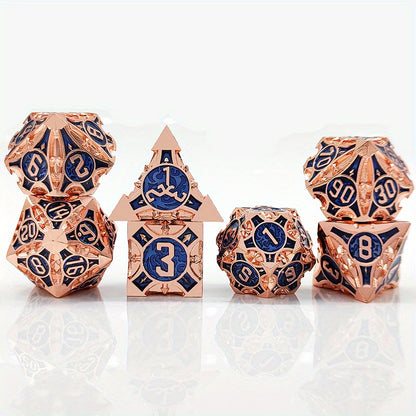 Ultimate RPG Experience: 7-Piece Stylish Metal Dice Set - Precision & Durability for Tabletop Games | Perfect Gamer Gift