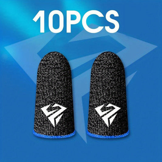 10pcs Mobile Game Fingertip Gloves For PUBG Gamer Sweatproof Anti-slip Touch Screen Finger Sleeve Breathable Gaming Finger Cover