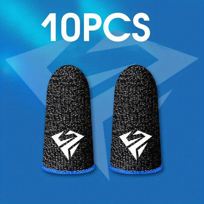 10pcs Mobile Game Fingertip Gloves For PUBG Gamer Sweatproof Anti-slip Touch Screen Finger Sleeve Breathable Gaming Finger Cover
