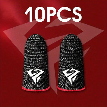 10pcs Mobile Game Fingertip Gloves For PUBG Gamer Sweatproof Anti-slip Touch Screen Finger Sleeve Breathable Gaming Finger Cover