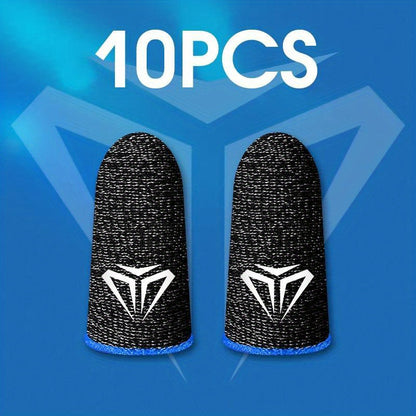 10pcs Mobile Game Fingertip Gloves For PUBG Gamer Sweatproof Anti-slip Touch Screen Finger Sleeve Breathable Gaming Finger Cover