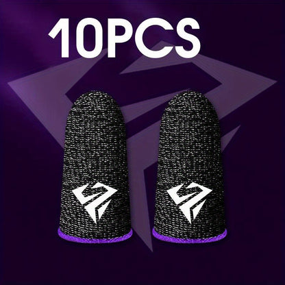 10pcs Mobile Game Fingertip Gloves For PUBG Gamer Sweatproof Anti-slip Touch Screen Finger Sleeve Breathable Gaming Finger Cover