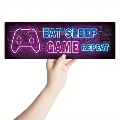 4pcs Putuo Decor Printed Neon Gaming Wooden Sign, Teen Boys Room Decorations, Gamer Wall Art Decor For Bedroom Wooden