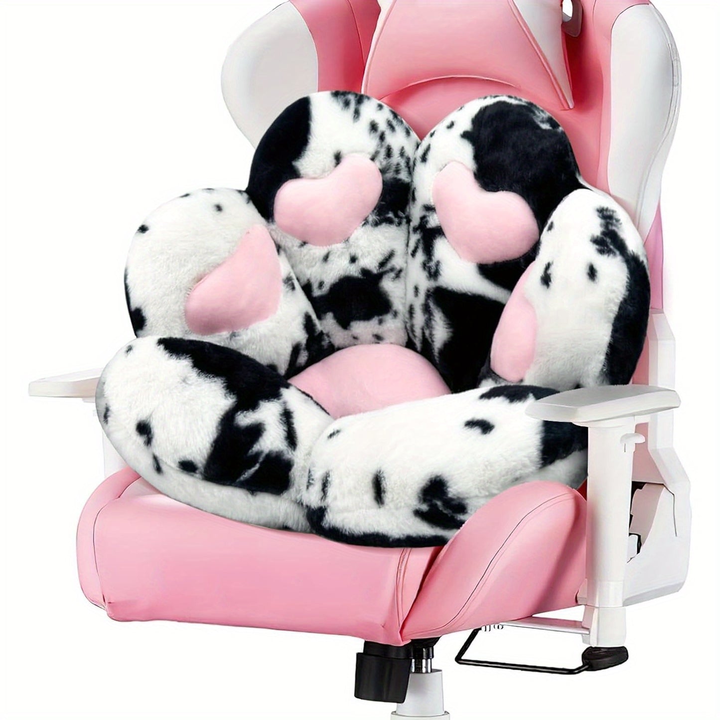 Cat Paw Cushion Chair Comfy Kawaii Shape Lazy Plush Pillow for Gamer Chair 28"x 24" Cozy Floor Cute Seat Kawaii for Girl Worker Gift, Dining Room Bedroom Decorate Black