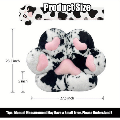 Cat Paw Cushion Chair Comfy Kawaii Shape Lazy Plush Pillow for Gamer Chair 28"x 24" Cozy Floor Cute Seat Kawaii for Girl Worker Gift, Dining Room Bedroom Decorate Black
