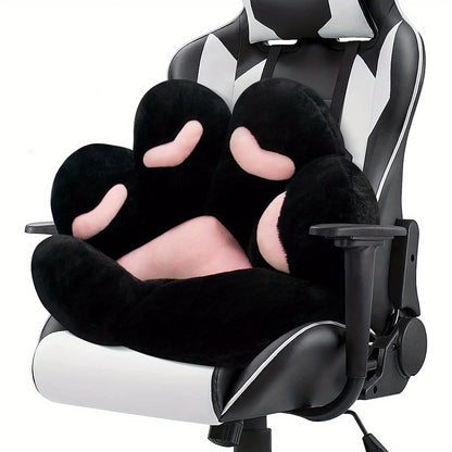 Cat Paw Cushion Chair Comfy Kawaii Shape Lazy Plush Pillow for Gamer Chair 28"x 24" Cozy Floor Cute Seat Kawaii for Girl Worker Gift, Dining Room Bedroom Decorate Black