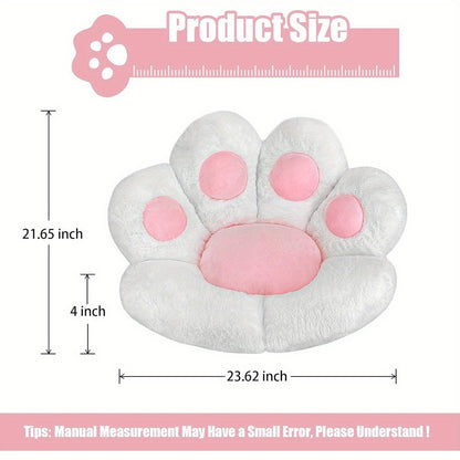 Cat Paw Cushion Chair Comfy Kawaii Shape Lazy Plush Pillow for Gamer Chair 28"x 24" Cozy Floor Cute Seat Kawaii for Girl Worker Gift, Dining Room Bedroom Decorate Black