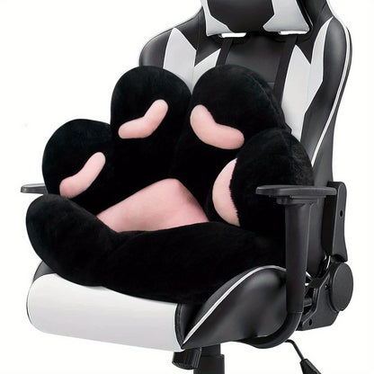 Cat Paw Cushion Chair Comfy Kawaii Shape Lazy Plush Pillow for Gamer Chair 28"x 24" Cozy Floor Cute Seat Kawaii for Girl Worker Gift, Dining Room Bedroom Decorate Black