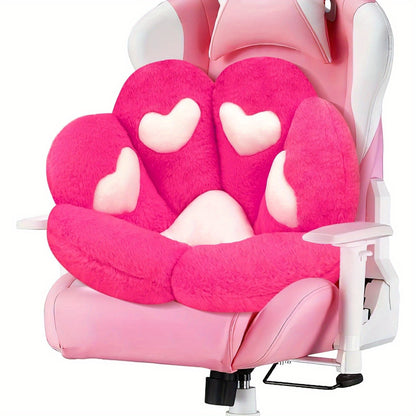 Cat Paw Cushion Chair Comfy Kawaii Shape Lazy Plush Pillow for Gamer Chair 28"x 24" Cozy Floor Cute Seat Kawaii for Girl Worker Gift, Dining Room Bedroom Decorate Black